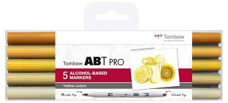 Rotulador Tombow Abt Pro Dual Brush amarillos 5 colores