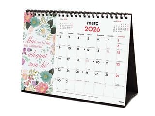 Calendario sobremesa Finocam Frases 2026 catalán