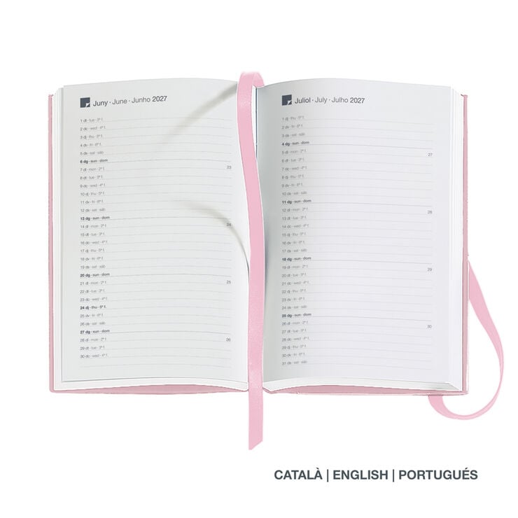 Agenda Miquelrius Passport Semana Vista Catal&aacute;n Chester 2027 Rosa