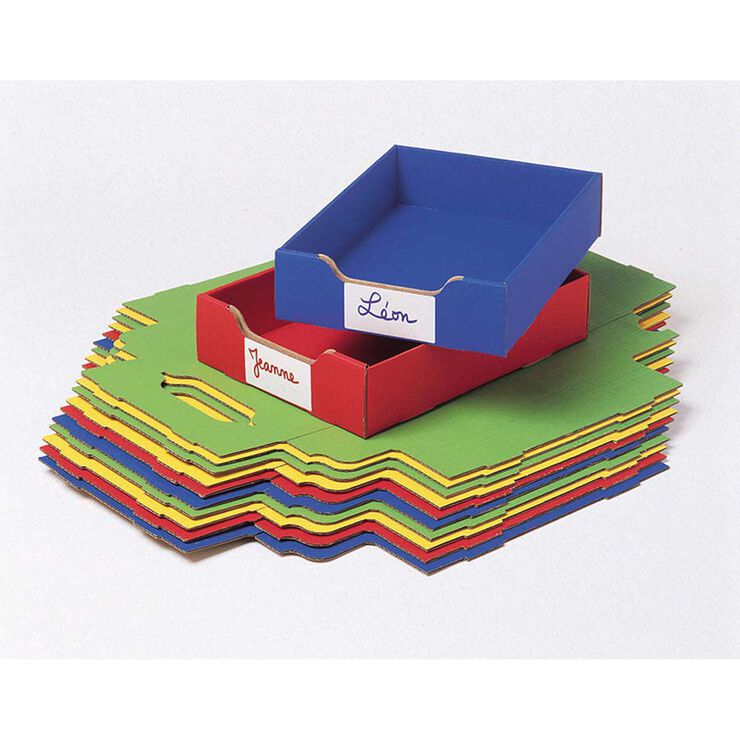 Safatas de cartón 35x25x8cm colores 12u