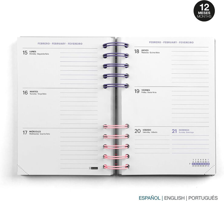 Agenda Escolar Activa W-O S/V Mult. 2026-2027 Malva