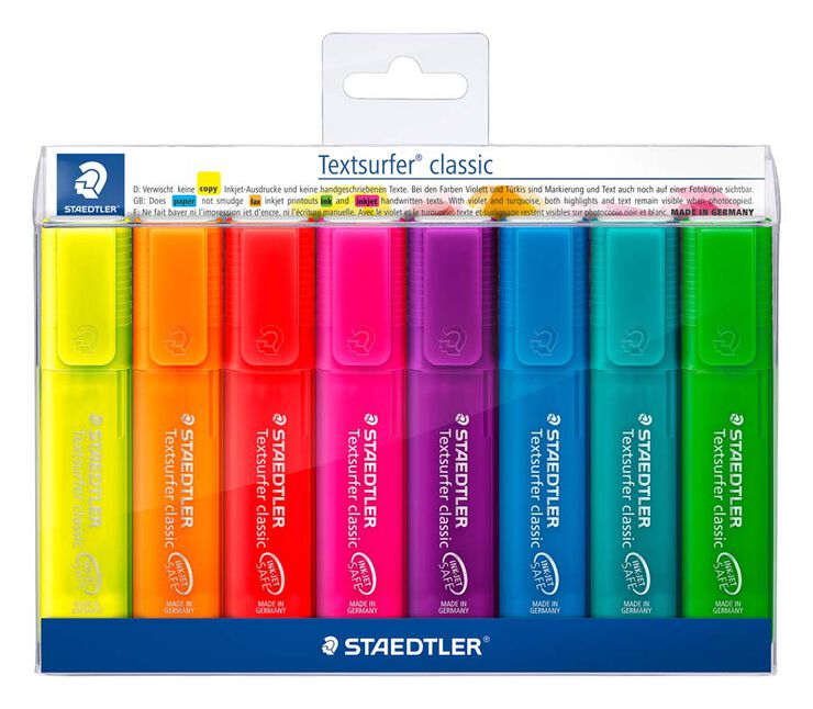 Marcadores fluorescentes Staedtler Textsurfer 8 colores