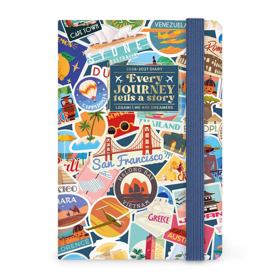 Agenda Legami 16 Meses Small Sem./Vista Multiling&uuml;e 2026-2027 Travel Stick