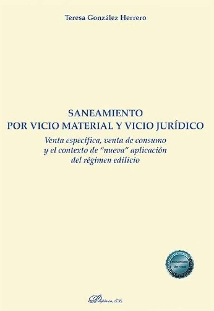 Saneamiento por vicio material y vicio jur&iacute;dico