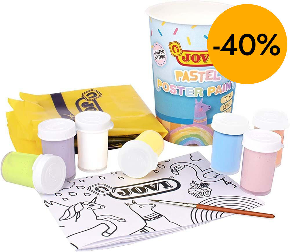 Bote T&eacute;mperas Jovi colores pastel surtidos