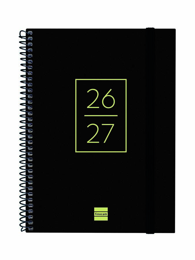 Agenda Escolar Finocam Secundaria 1/4 Sem/Vista Catal&aacute;n 2026-27 Negro