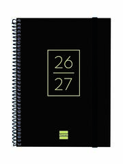 Agenda Escolar Finocam Secundaria 1/4 Sem/Vista Catal&aacute;n 2026-27 Negro