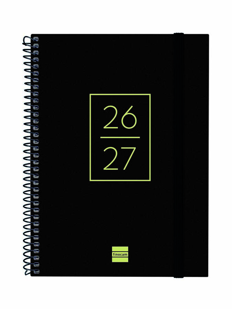 Agenda Escolar Finocam Secundaria 1/4 Sem/Vista Catal&aacute;n 2026-27 Negro