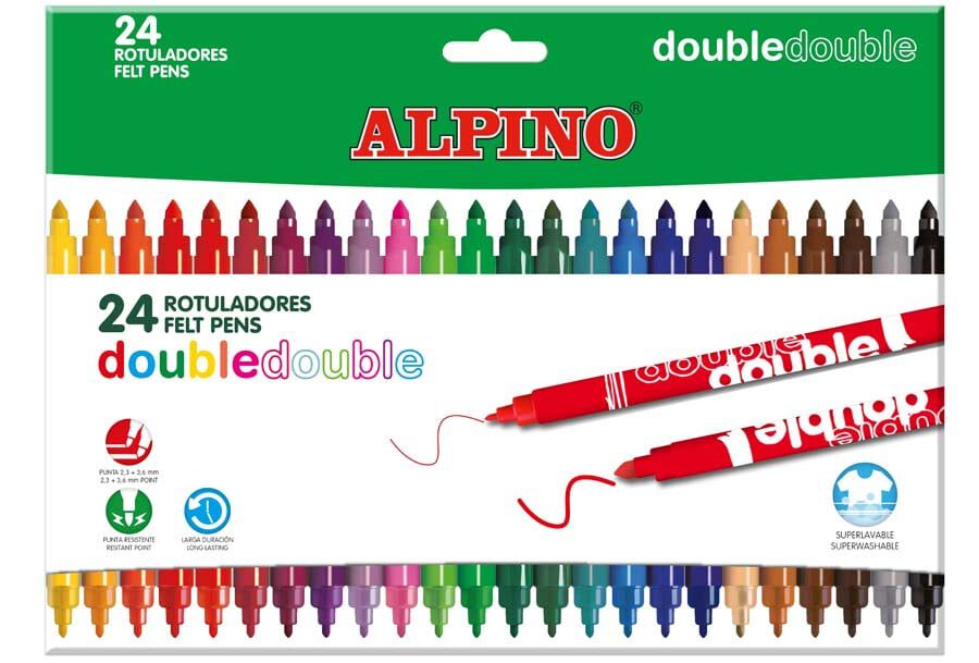 Rotuladores Alpino Double 20+4 colores