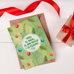 Postal Happymots catalán Visca el Nadal