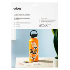Cricut Sticker imprimible impermeable A4 transparente 6 hojas
