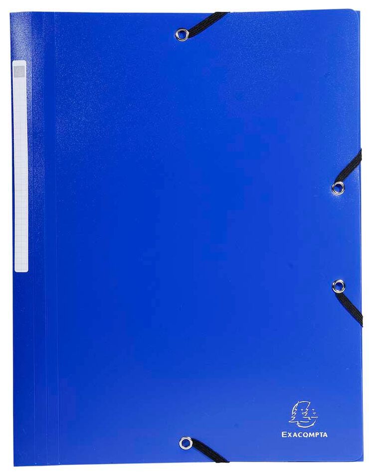 Carpeta solapes i gomes A4 Exacompta blau fosc