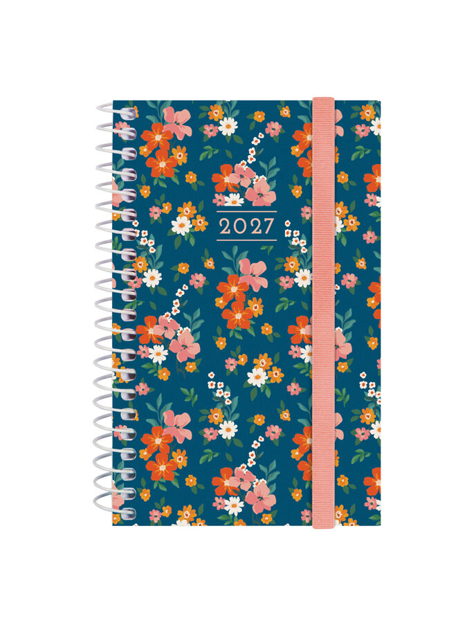 Agenda Finocam Design Collection Semana Vista Horizontal 2027 Catal&aacute;n Flora