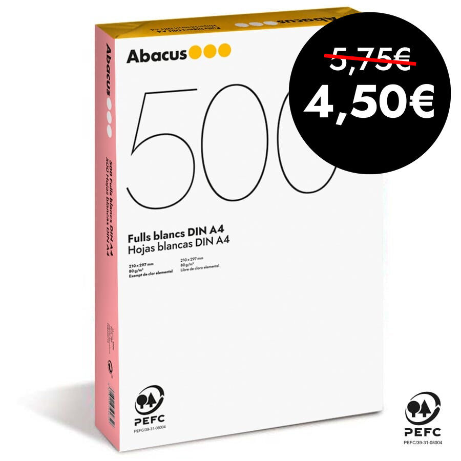 Paper blanc Abacus PEFC A4 80g 500 fulls