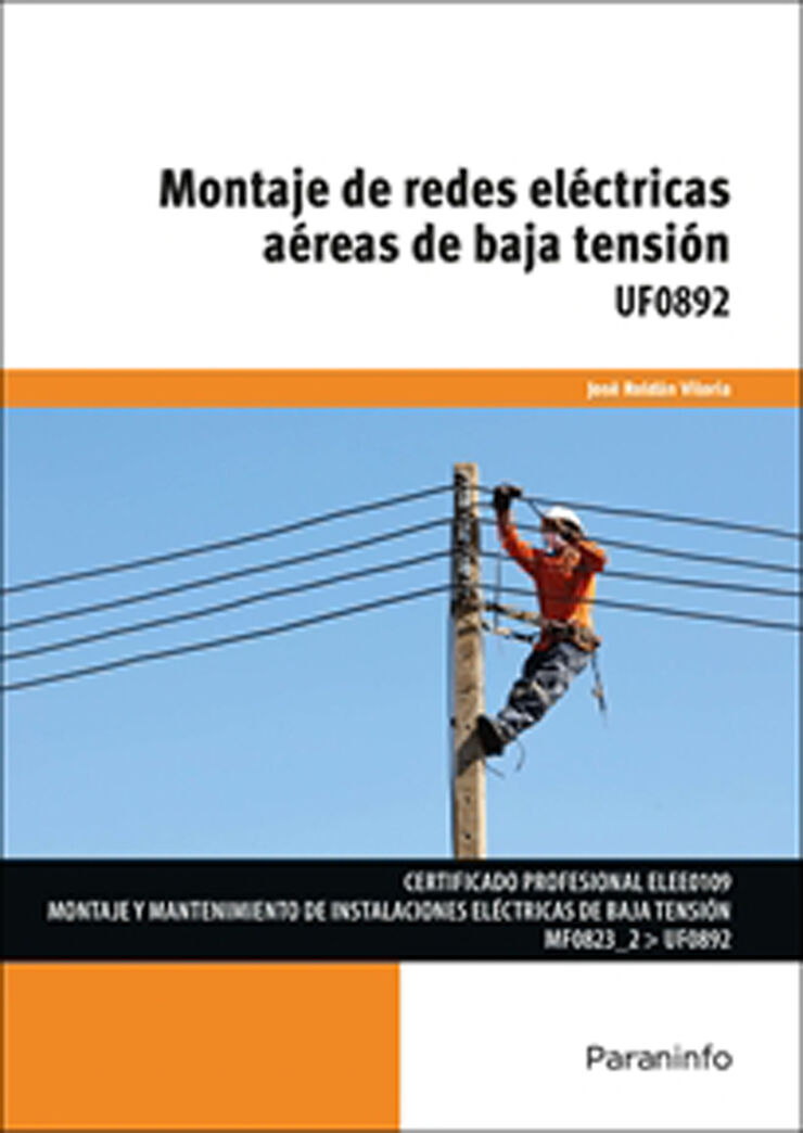 Montaje de redes eléctricas aéreas de baja tensión