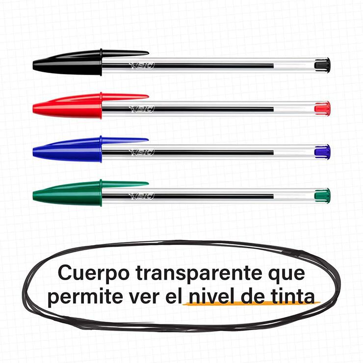 Bolígraf BIC Cristal Negre 50 unitats