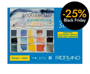 Bloc Maxi Acuarela Studio Fabriano 27x35cm 75 hojas 300g