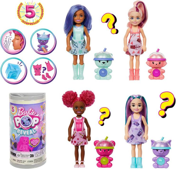 Barbie Chelsea Pop Reveal Bubble Tea Assortit