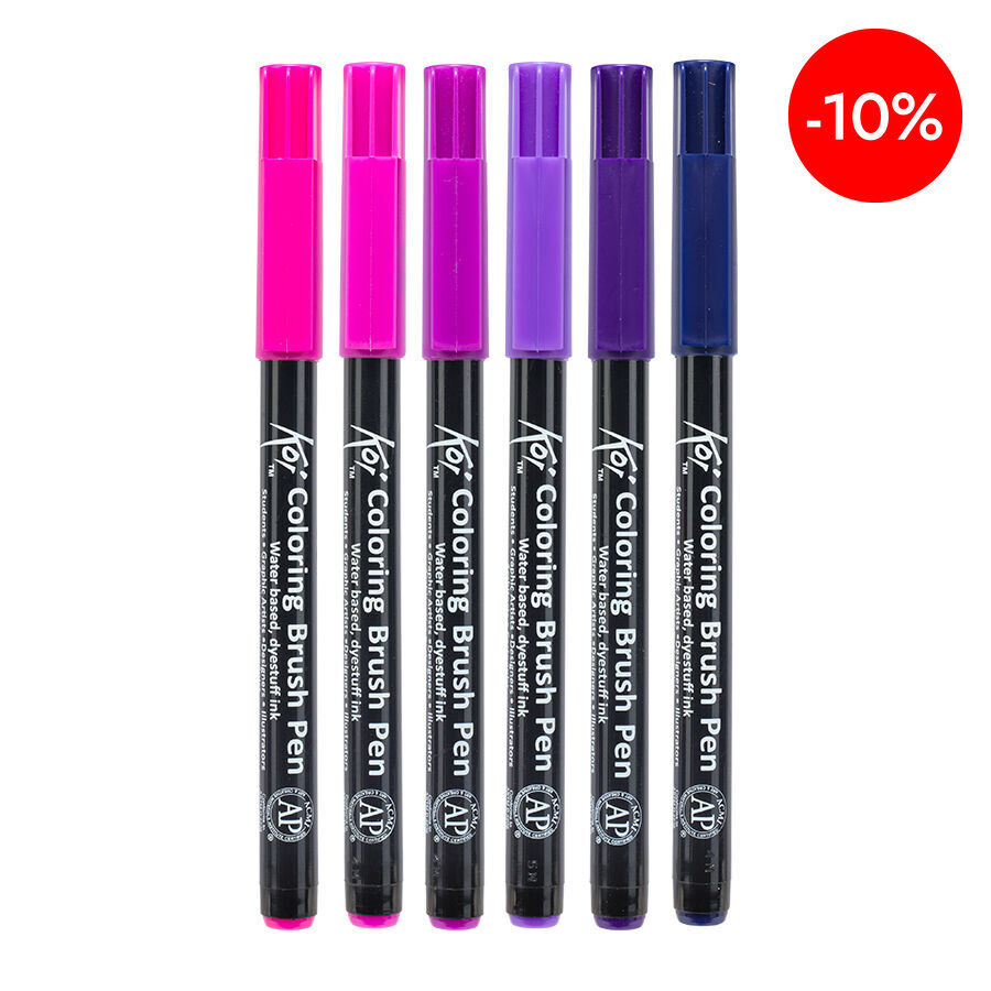 Rotuladores Brush Koi galaxy 6 colores