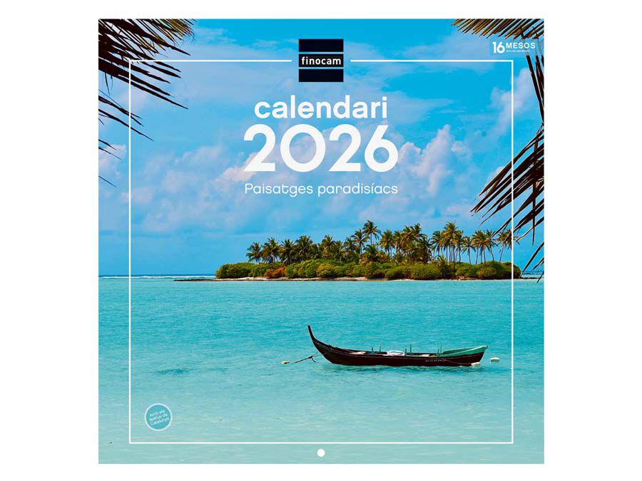 Calendari paret Finocam 30x30 2026 Paisatges Parad&iacute;s catal&agrave;