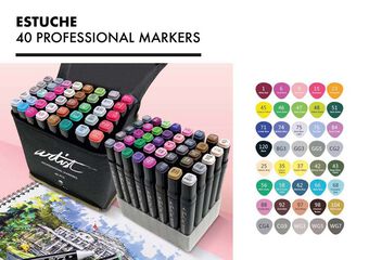 Estuche 40 Rotuladores alcohol Roymart Artist