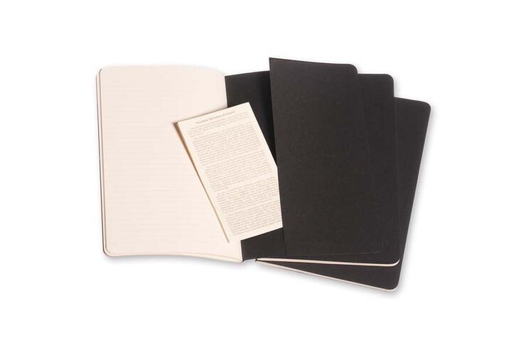 Pack 3 Libretas Moleskine P Negro Raya