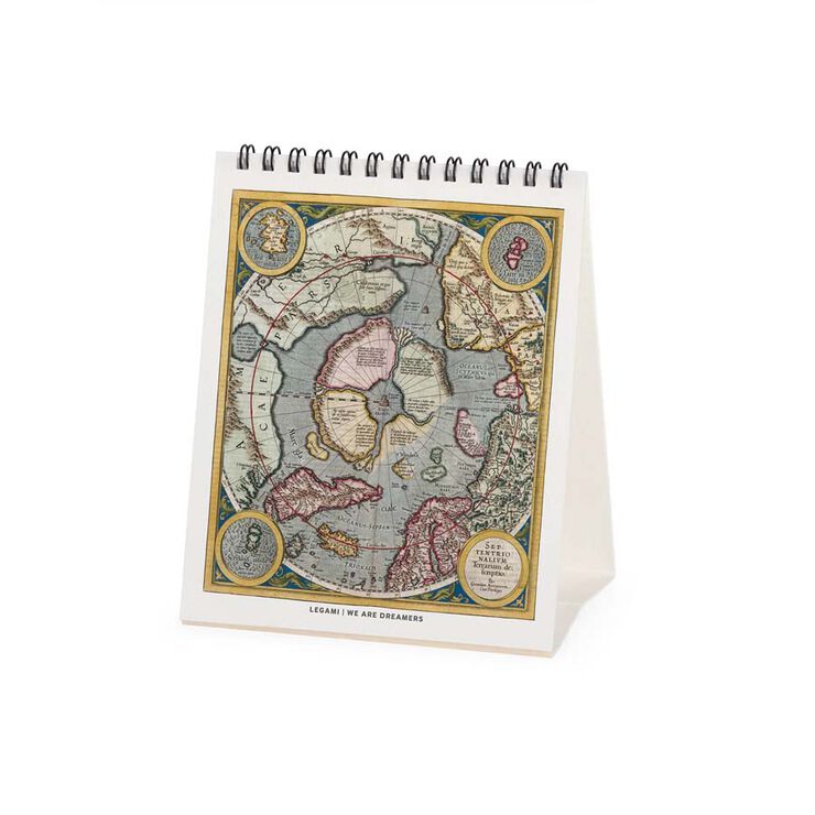 Calendario Mesa Legami m/vista 2025 Vintage Maps