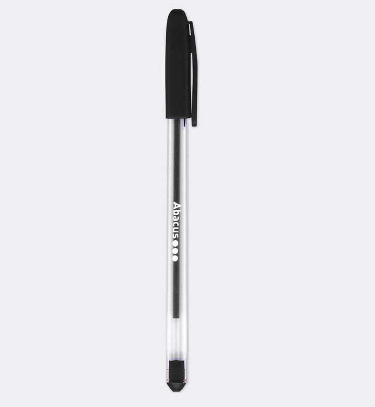 Bolígrafo Abacus negro 50u