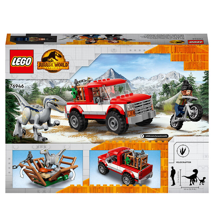 LEGO® Jurassic World Captura de los velocirraptores Blue y Beta 76946