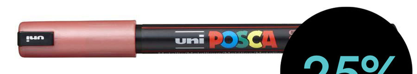 Rotulador Posca PC-1MR 0,7mm rojo metal