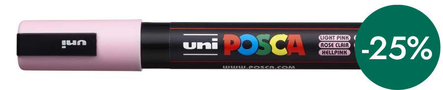 Rotulador Posca PC-5M 1,8-2,5mm rosa claro