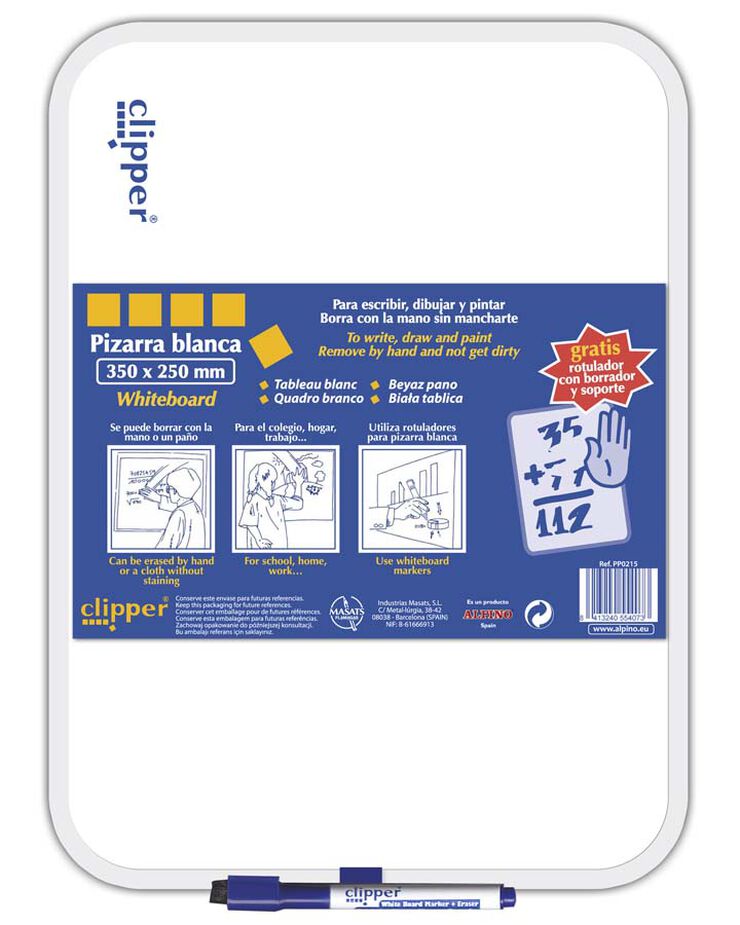 Pissarra blanca Clipper 35x25cm