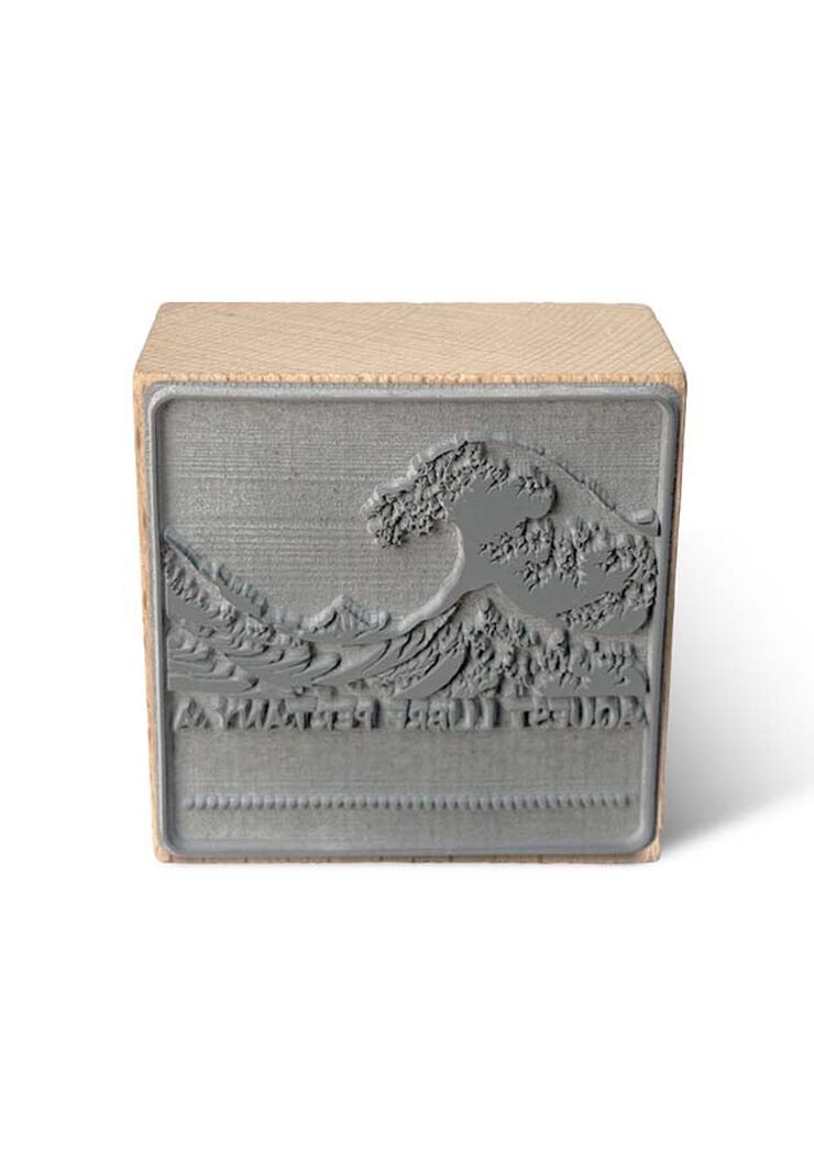 Segell Exlibris fusta Onada 6x6cm