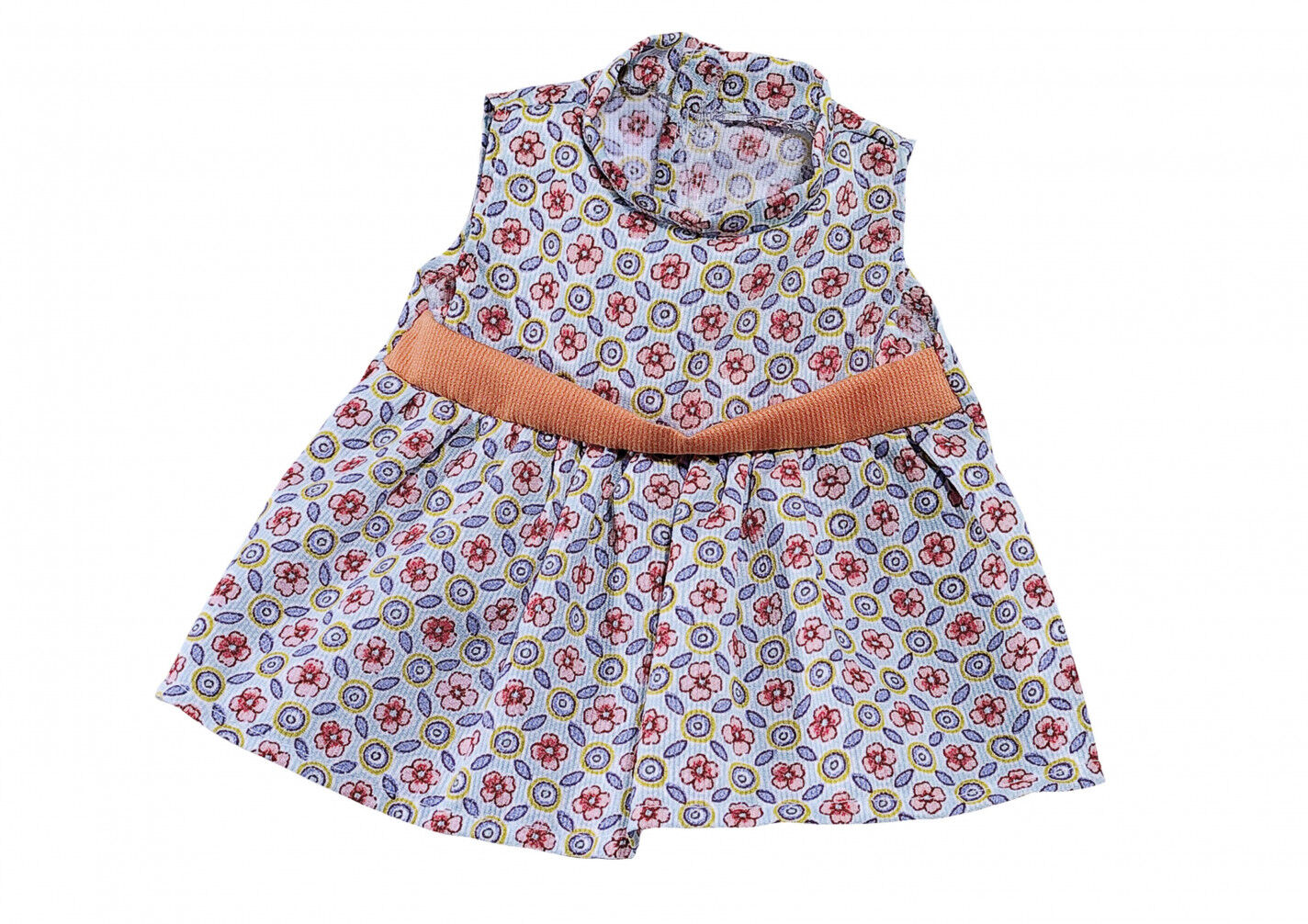 Roba per niNo Abacus Vestit estampat de flor perxa Taronja