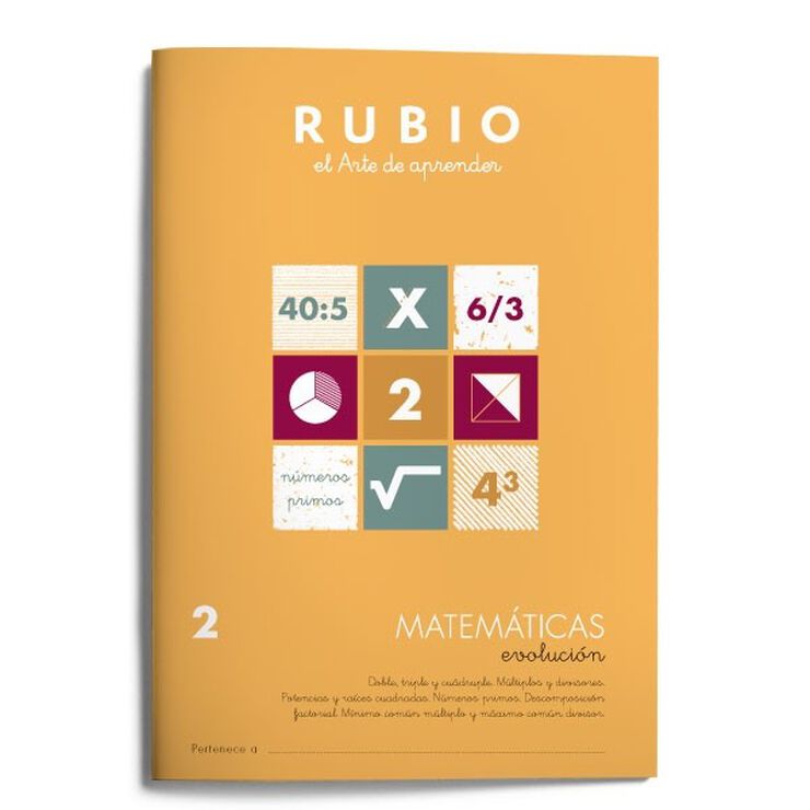 Matemáticas Evolución 2 Doble Primaria Rubio