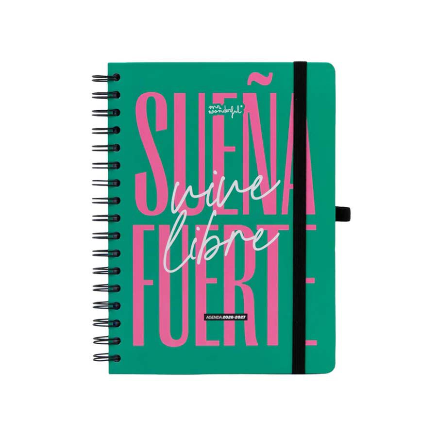 Agenda Wonder 18 mesos setmanal castell&agrave; 2026-2027- Sue&ntilde;a fuerte, vive libre