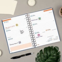 Agenda Escolar Finocam Cosmoflex 1/4 Sem/Vista Castellano 2026-27 Azul