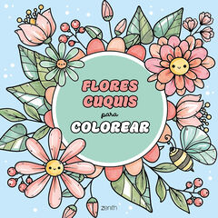 Flores cuquis para colorear