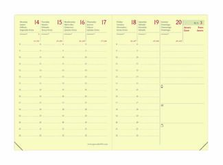 Agenda Quo Vadis Randonn&eacute;e Prestige Marlow 9x12 sem/vista cas 2026 azul