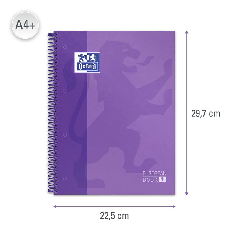 Notebook1 A4 tapa extradura 80F 5X5 Oxford lila