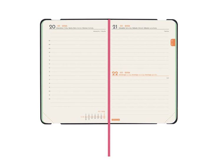 Agenda Finocam Joy F2 día/pág cat 2026 Bloom