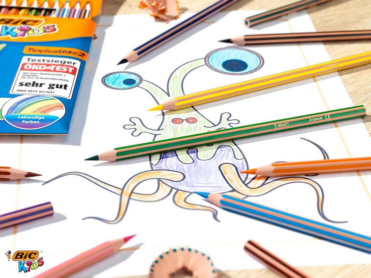 Llapis de colors Bic Kids Evolution Stripes 12 colors