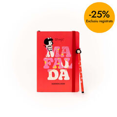 Set Agenda Mafalda A5 sem/vista 2026 cast + Bol&iacute;grafo