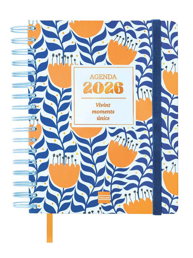 Agenda Finocam 16 mesos Vitae 1/4 setm/vista cat 2025-26 blau
