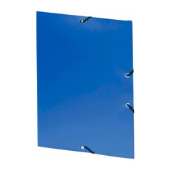 Carpeta gomas y 3 solapas Folio azul