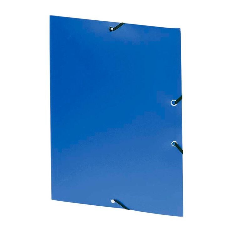 Carpeta gomas y 3 solapas Folio azul
