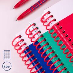 Libreta A5 espiral 80 hojas 5x5mm Milan Nata 624 azul