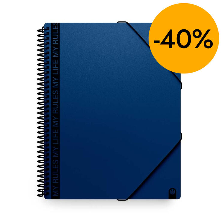 Carpeta Fundes espiral Carchivo My Rules 40 fulls blau
