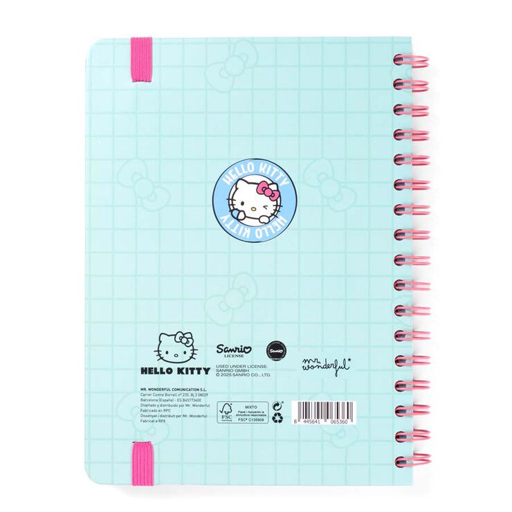 Agenda escolar Mr. Wonderful Hello Kitty setm/vista cas 2025-26 Nunca te olvides de sonreír