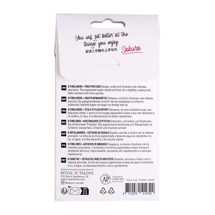 Set Pigma Micron Black Edition 6u